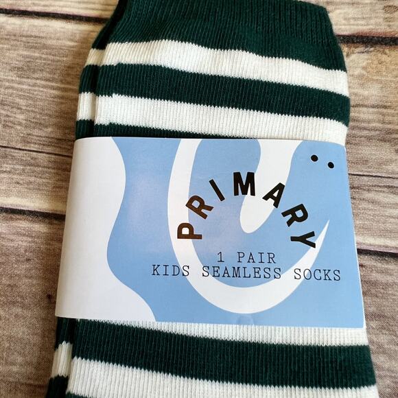 NEW Green/white striped Primary Socks - Picture 3 of 7